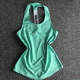 Women Sleeveless Fitness Vest Exercise Workout Sports T-Shirts Fitness Running Sport Vest Yoga top Gym Clothing T-Shirt - unitedstatesgoods