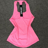 Women Sleeveless Fitness Vest Exercise Workout Sports T-Shirts Fitness Running Sport Vest Yoga top Gym Clothing T-Shirt - unitedstatesgoods