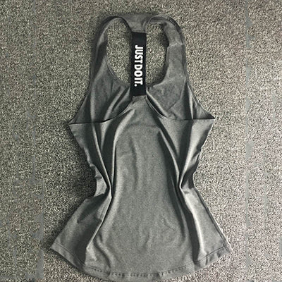Women Sleeveless Fitness Vest Exercise Workout Sports T-Shirts Fitness Running Sport Vest Yoga top Gym Clothing T-Shirt - unitedstatesgoods