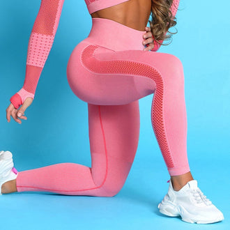 Women Yoga Set Yoga Crop Top Seamless Leggings Workout Yoga Pants Gym Set High Waist Legging Pants Sport Clothing Fitness Shirt - unitedstatesgoods