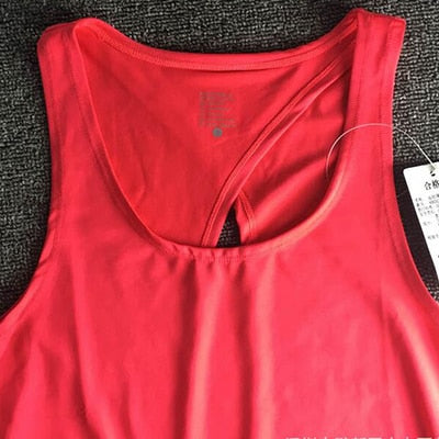 Women Yoga Tank Tops  Quick-dry  Exercise Women's Workout Gym Clothes  Sports T-Shirts  Fitness Top women Shirt sportswear - unitedstatesgoods