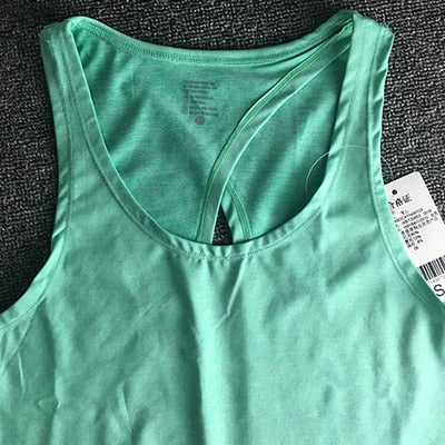 Women Yoga Tank Tops  Quick-dry  Exercise Women's Workout Gym Clothes  Sports T-Shirts  Fitness Top women Shirt sportswear - unitedstatesgoods