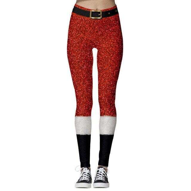 Women's High Waist Leggings 2019 Snowflake Christmas Printing Leggings Bottoms Breathable Merry Christmas Pants Fitness Leggins - unitedstatesgoods