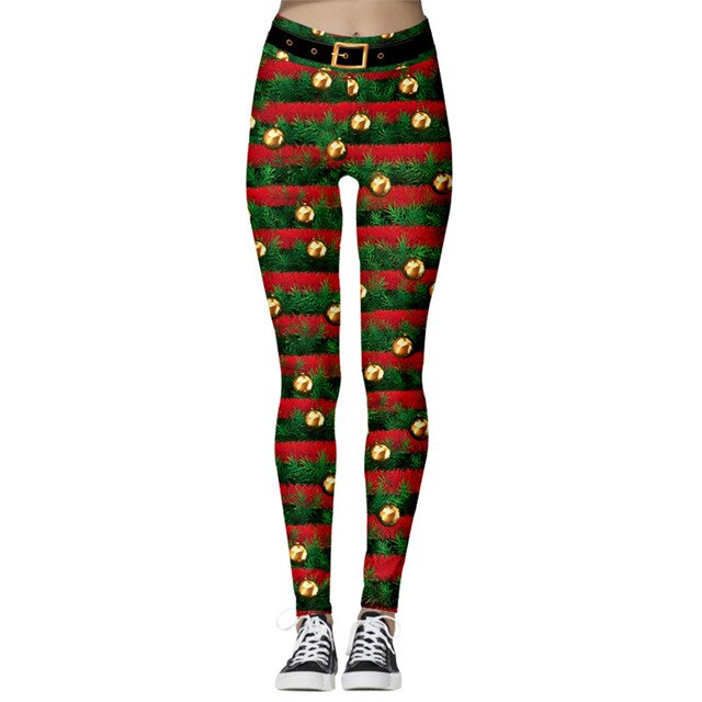 Women's High Waist Leggings 2019 Snowflake Christmas Printing Leggings Bottoms Breathable Merry Christmas Pants Fitness Leggins - unitedstatesgoods