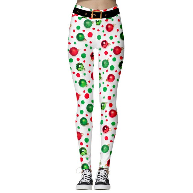 Women's High Waist Leggings 2019 Snowflake Christmas Printing Leggings Bottoms Breathable Merry Christmas Pants Fitness Leggins - unitedstatesgoods