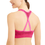 Women's Medium Impact Seamless Sports Bra With Open Back - unitedstatesgoods