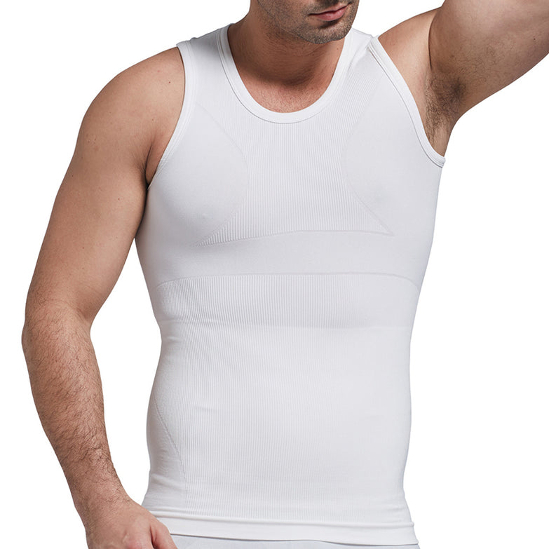 Men Elastic Gym Breathable Sport Compression O Neck Tank Top - unitedstatesgoods