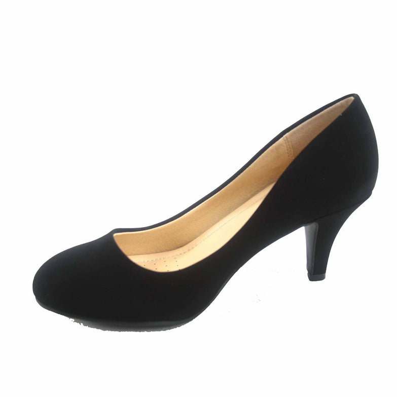 Carlos-s Women's Patent Glitter Round Toe Low Heel Pump Dress Shoes - unitedstatesgoods