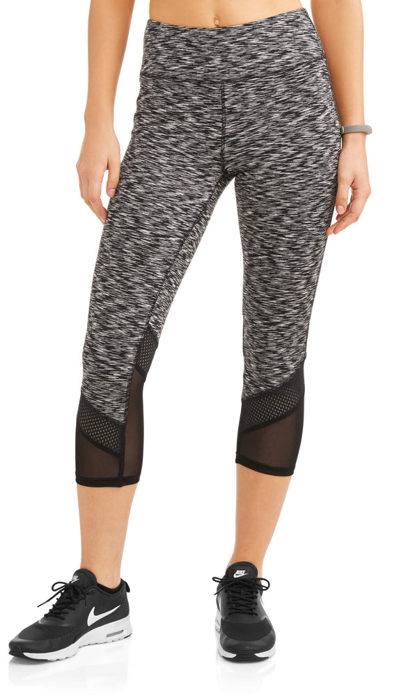 Women's Mixed Mesh Performance Capri Legging - unitedstatesgoods