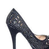 Cassie70 by Delicacy, Sparkling High Heel Dress Pump w Round Toe, Glitter & Rhinestones - unitedstatesgoods