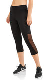 Women's Core Active Mesh Insert Performance Capri Legging - unitedstatesgoods