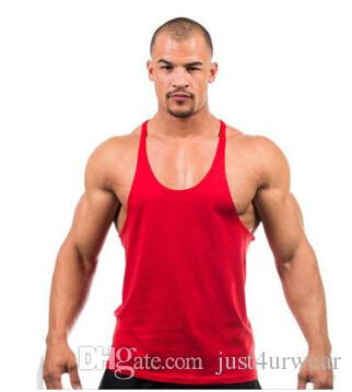 Candy Color Tank Tops Men Summer GYM Fitness Casual Loose Athletic Vests Sleeveless Tanks Tee - unitedstatesgoods