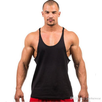 Candy Color Tank Tops Men Summer GYM Fitness Casual Loose Athletic Vests Sleeveless Tanks Tee - unitedstatesgoods