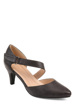 Brinley Co. Womens Comfort-sole D'orsay Cross-strap Pumps - unitedstatesgoods