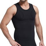 Men Elastic Gym Breathable Sport Compression O Neck Tank Top - unitedstatesgoods