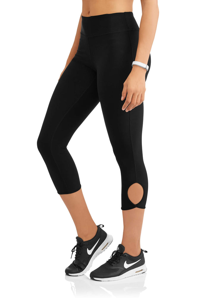 N.Y.L. Sport Women's Active Ankle Cutout Performance Capri Legging - unitedstatesgoods