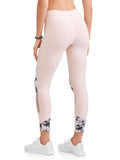 N.Y.L. Sport Women's Floral Print and Mesh Insert Performance Legging - unitedstatesgoods