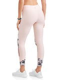 N.Y.L. Sport Women's Floral Print and Mesh Insert Performance Legging - unitedstatesgoods