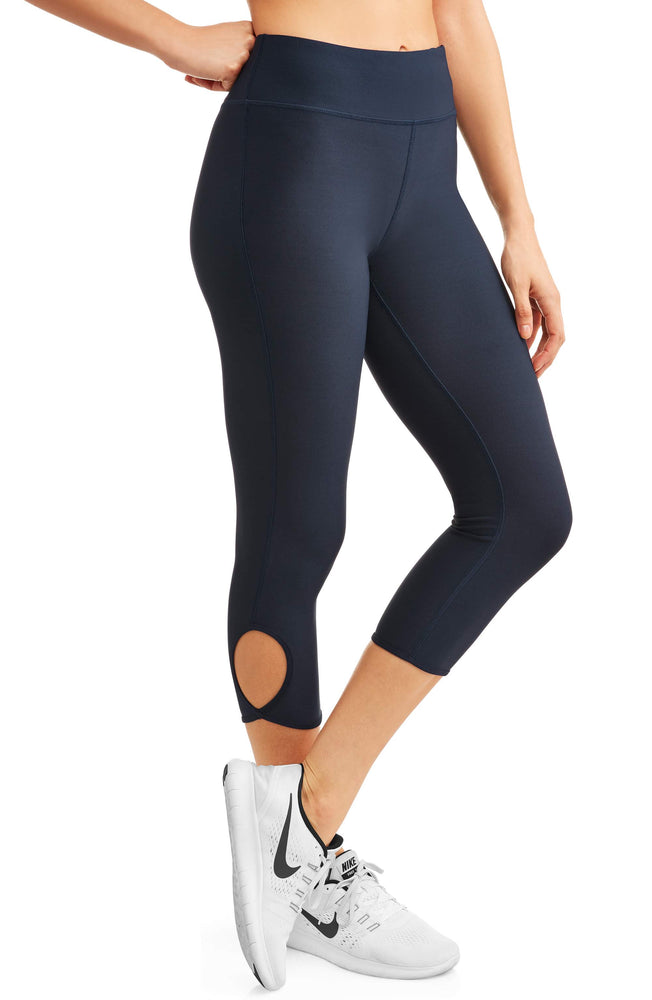 N.Y.L. Sport Women's Active Ankle Cutout Performance Capri Legging - unitedstatesgoods