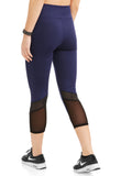 Women's Mixed Mesh Performance Capri Legging - unitedstatesgoods