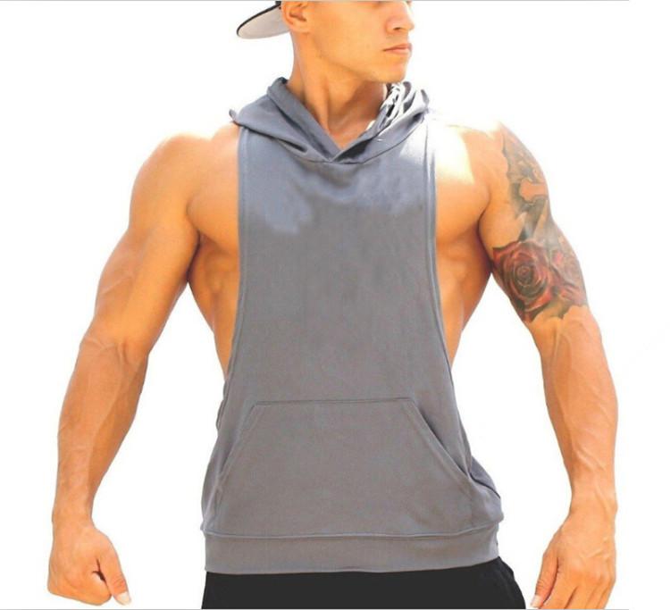 I SHAPED Vest for Men Underwear Summer Athletic Tank Tops Clothing Hooded Loose Tees Sleeveless - unitedstatesgoods