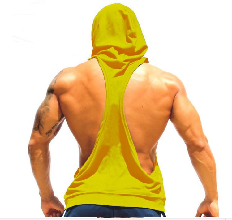 I SHAPED Vest for Men Underwear Summer Athletic Tank Tops Clothing Hooded Loose Tees Sleeveless - unitedstatesgoods