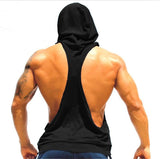 I SHAPED Vest for Men Underwear Summer Athletic Tank Tops Clothing Hooded Loose Tees Sleeveless - unitedstatesgoods