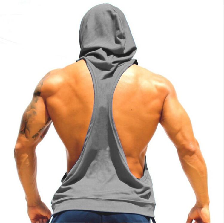 I SHAPED Vest for Men Underwear Summer Athletic Tank Tops Clothing Hooded Loose Tees Sleeveless - unitedstatesgoods