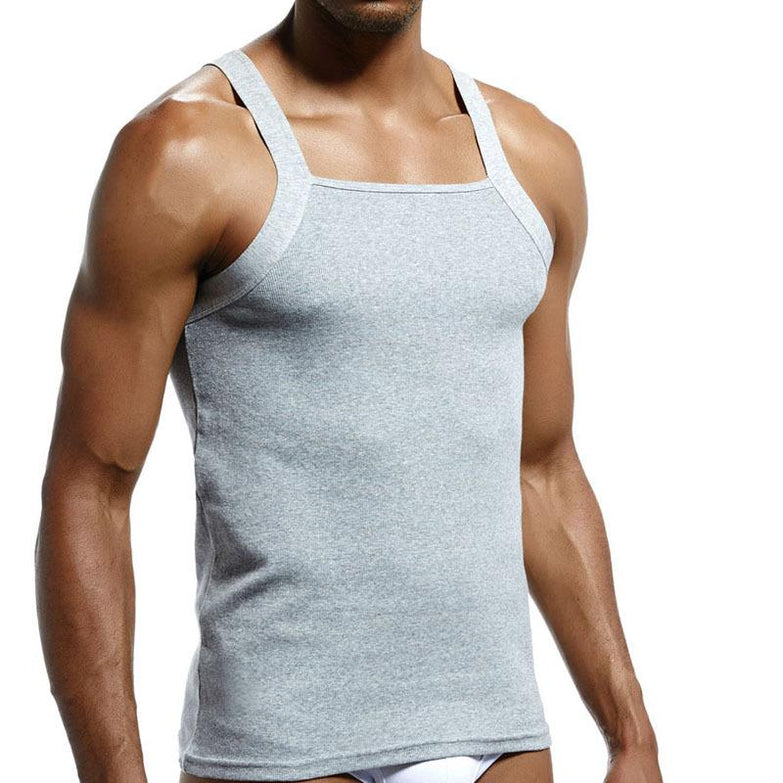 Men's Fashion Vest Home Sleep Casual Men Colete Cotton Tank Top Solid T-shirts Gay Sexy Top Clothes Sleeveless Garment - unitedstatesgoods