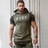 Mens ASRV Special Forces Muscle Hooded Vest Singlets Tank Tops Stringer Bodybuilding Fitness Clothes Sleeveless Shirts - unitedstatesgoods