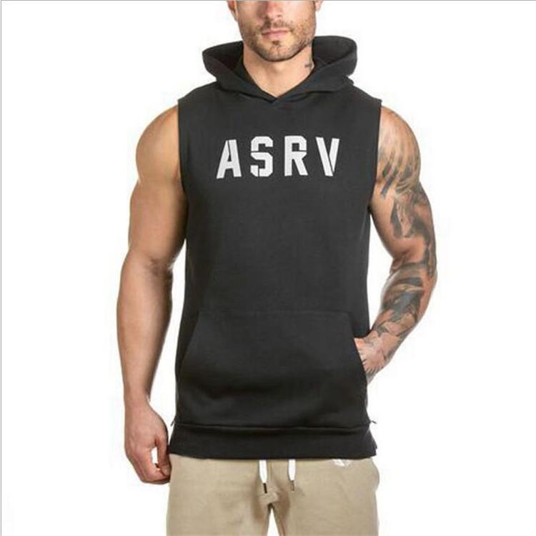 Mens ASRV Special Forces Muscle Hooded Vest Singlets Tank Tops Stringer Bodybuilding Fitness Clothes Sleeveless Shirts - unitedstatesgoods