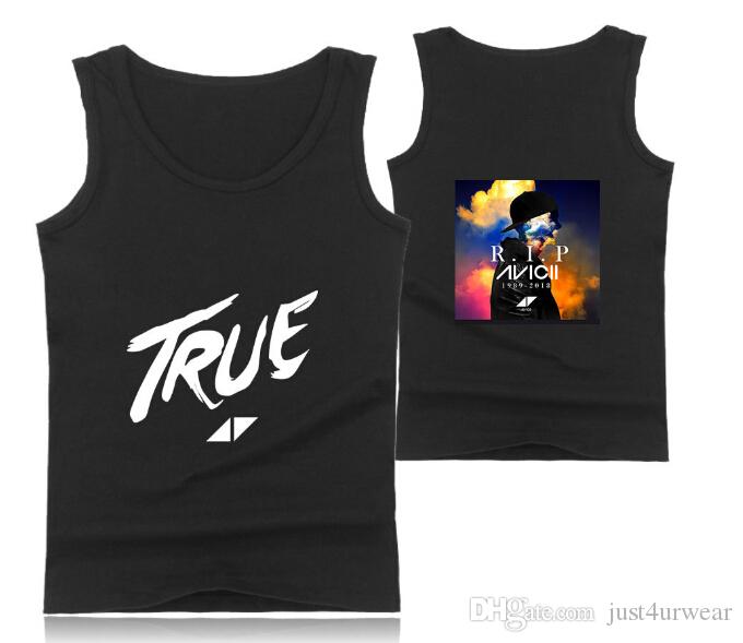 Mens Casual Tank Tops Summer Sleeveless T-shirt Vest Men Underwear Crew Neck Athletic Vest Sweden DJ Avicii Print Vests Tees Male Tops - unitedstatesgoods