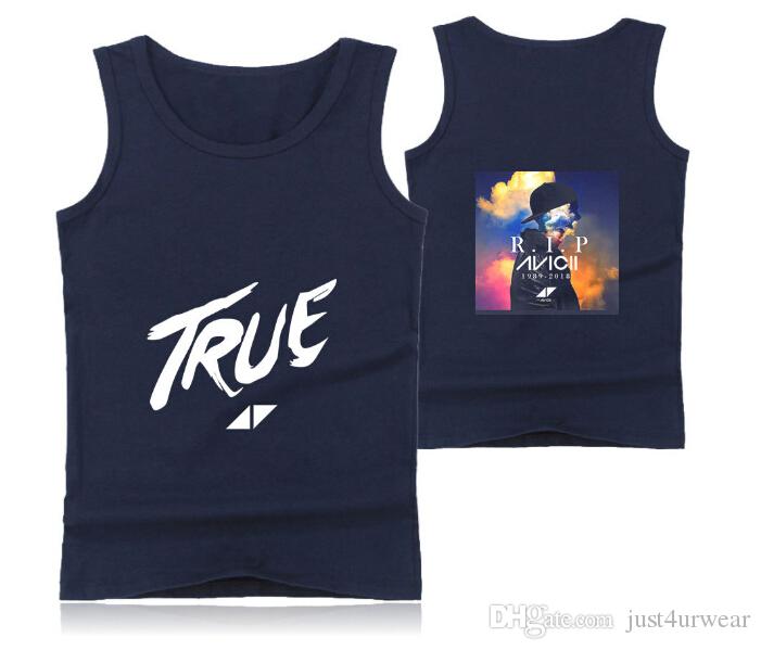 Mens Casual Tank Tops Summer Sleeveless T-shirt Vest Men Underwear Crew Neck Athletic Vest Sweden DJ Avicii Print Vests Tees Male Tops - unitedstatesgoods