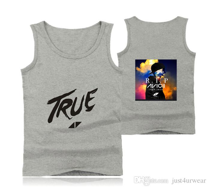 Mens Casual Tank Tops Summer Sleeveless T-shirt Vest Men Underwear Crew Neck Athletic Vest Sweden DJ Avicii Print Vests Tees Male Tops - unitedstatesgoods