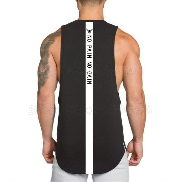 NO PAIN NO GAIN clothing bodybuilding stringer - unitedstatesgoods