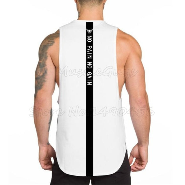 NO PAIN NO GAIN clothing bodybuilding stringer - unitedstatesgoods