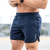 Men Summer Slim Shorts Gym Fitness Bodybuilding Running Jogging Training Male Short Pant Knee Length Breathable Mesh Sportswear - unitedstatesgoods