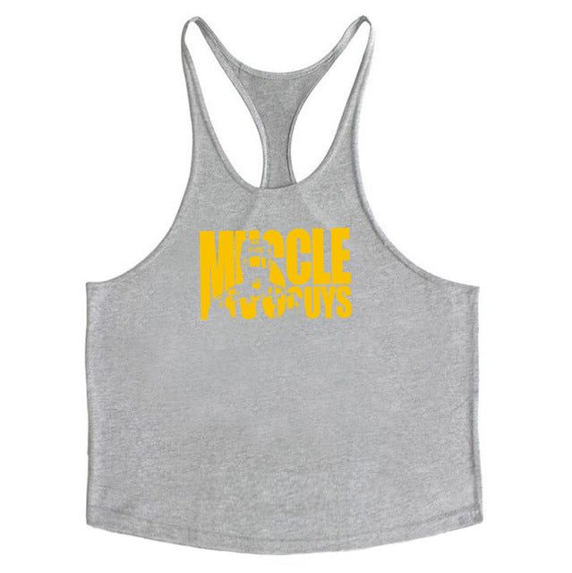 Muscleguys Cotton Gyms Tank Tops Men Sleeveless Tanktops - unitedstatesgoods