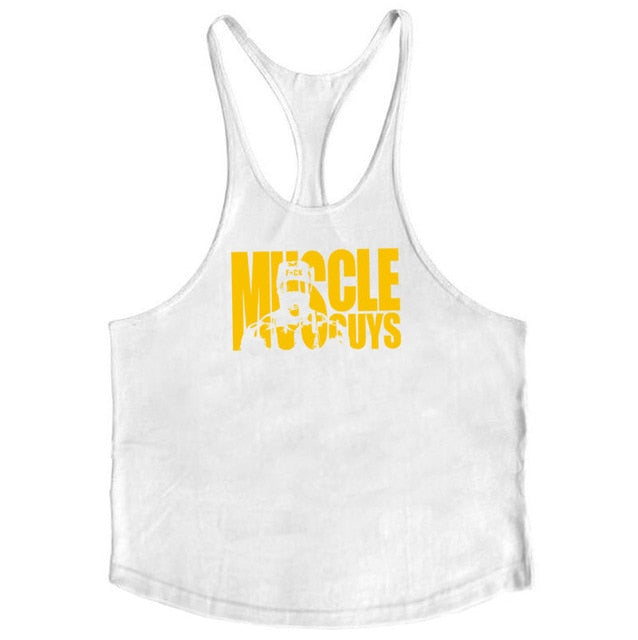 Muscleguys Cotton Gyms Tank Tops Men Sleeveless Tanktops - unitedstatesgoods