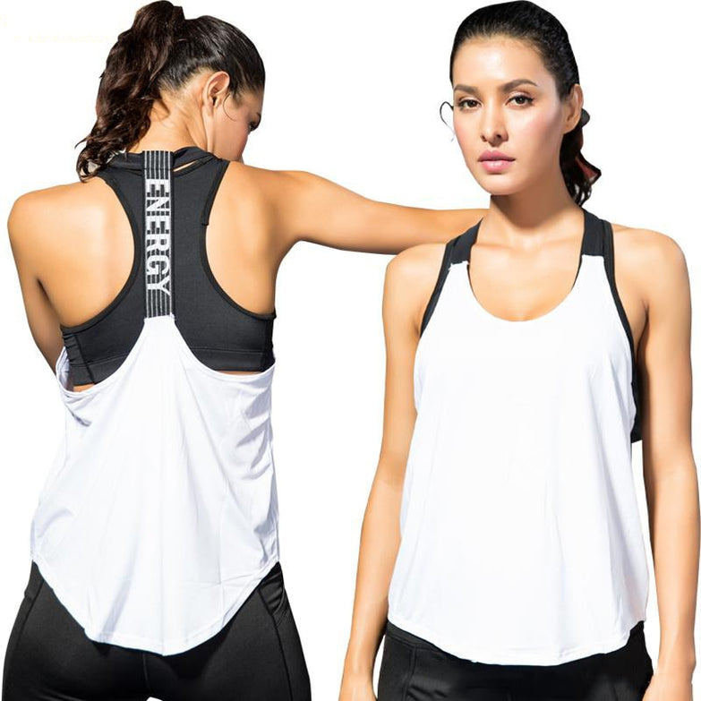 Sexy Yoga Vest Women Tights Gym Tank Top Quick Drying Running Sleeveless Sport Shirt Female Workout Fitness Tank Crop Tops - unitedstatesgoods