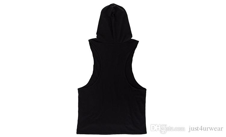 PUSH YOUR LIMITS Men Vests Summer GYM Tank Tops Hooded Tanks Athletic Top - unitedstatesgoods