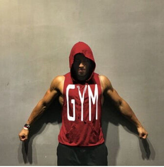 GYM Letters Print Tank Tops Men Athletic Fitness Casual Vest Sleeveless Hooded Loose tEE Summer Clothing Tops - unitedstatesgoods