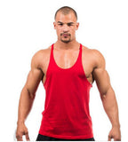 Candy Color Tank Tops Men Summer GYM Fitness Casual Loose Athletic Vests Sleeveless Tanks Tee - unitedstatesgoods