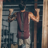 2018 Summer Newest Brand Mens Curved Hem Patchwork Gyms Stringers Vest HIgh Quailty Bodybuilding Clothing Fitness Man Tanks Tops - unitedstatesgoods