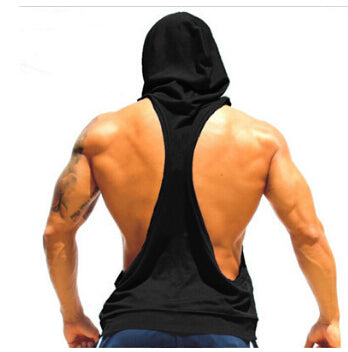 I SHAPED Vest for Men Underwear Summer Athletic Tank Tops Clothing Hooded Loose Tees Sleeveless - unitedstatesgoods