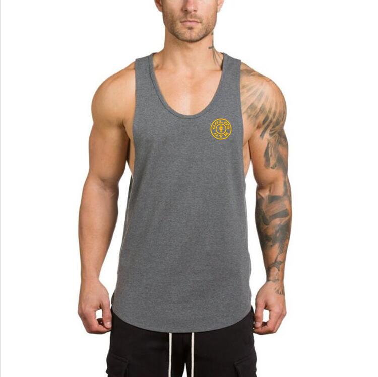 Brand Fitness Clothing Gyms singlets Men Tank Tops Mens Bodybuilding Stringers Tanktop workout golds Sporting Sleeveless T Shirt - unitedstatesgoods