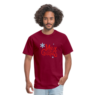 Merry Christmas Men's T-Shirt - burgundy