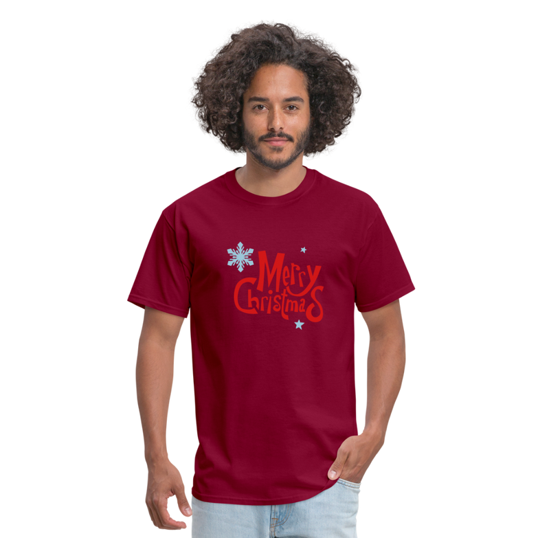 Merry Christmas Men's T-Shirt - burgundy